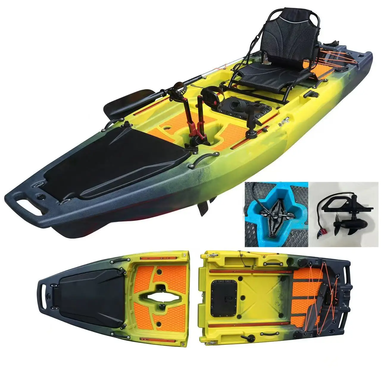 

Inflatable Fishing Pedal Kayak Boat Fishing Kayak with Pedal Drive Engine