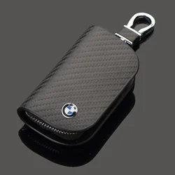 Leather Car Key Case Cover Leather Key Chains Storage Bag for BMW M4 M6 F34 F30 F25 F45 E53 E60 E83 E90 E92 G28 G30 G60 X3 X5