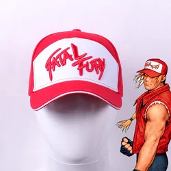 Fatal Fury-Chapeau de baseball en pur coton brodé, langue de canard rouge, jeu d'arcade, olympiques de cosplay, accessoires de fête d'Halloween, accessoires