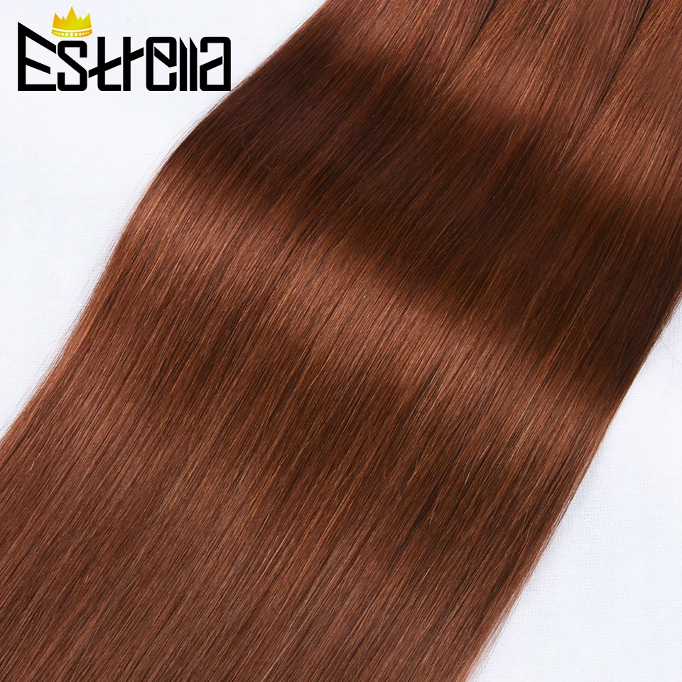 Dark Ginger Orange Brazilian Hair Weaving Bundles Human Hair Colored Straight Human Hair Bundle For Women Remy Hair Extensions