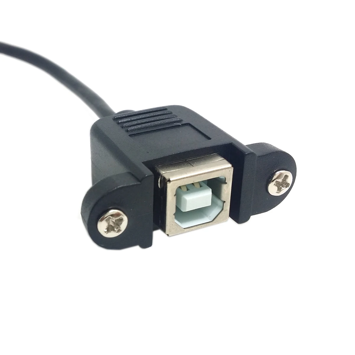 90 Degree Left Angled Micro-USB 5pin Micro USB 2.0 Male to USB2.0 B Type Female Connector Cable With Panel Mount Hole cable 0.3m