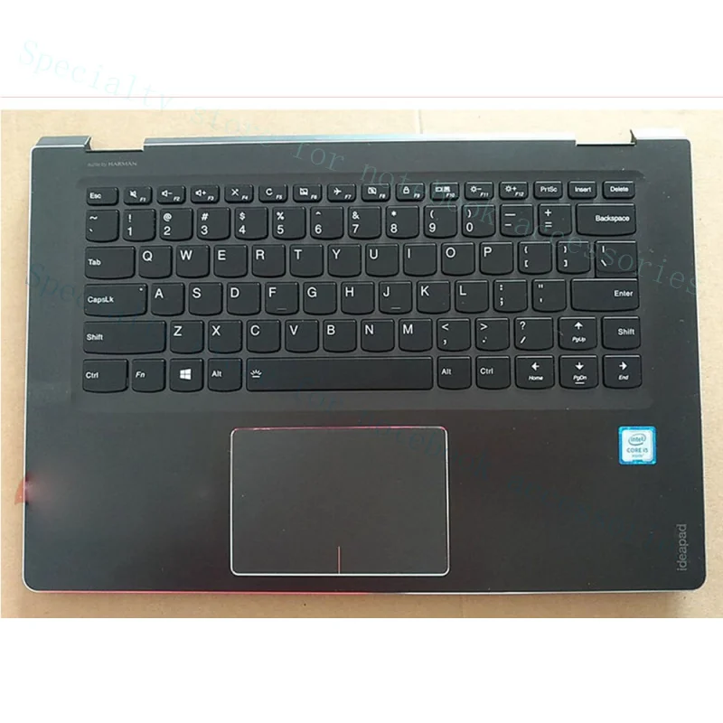 Teclado A+ para Notebook Lenovo Flex 4-1470 Yoga 510-14IKB com Palmrest e Touchpad