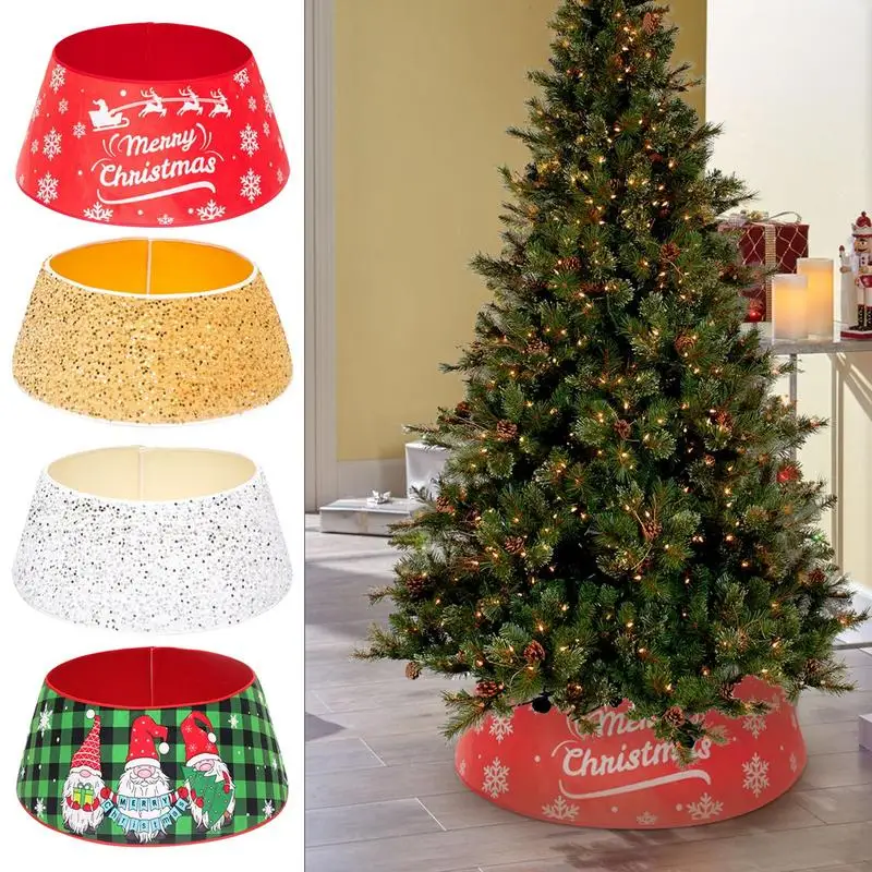 Christmas Tree Skirt Soft Sparkly Decorations Rug Tree Base Mat Christmas Tree Skirt Decor Mats Christmas Base Rug for Home