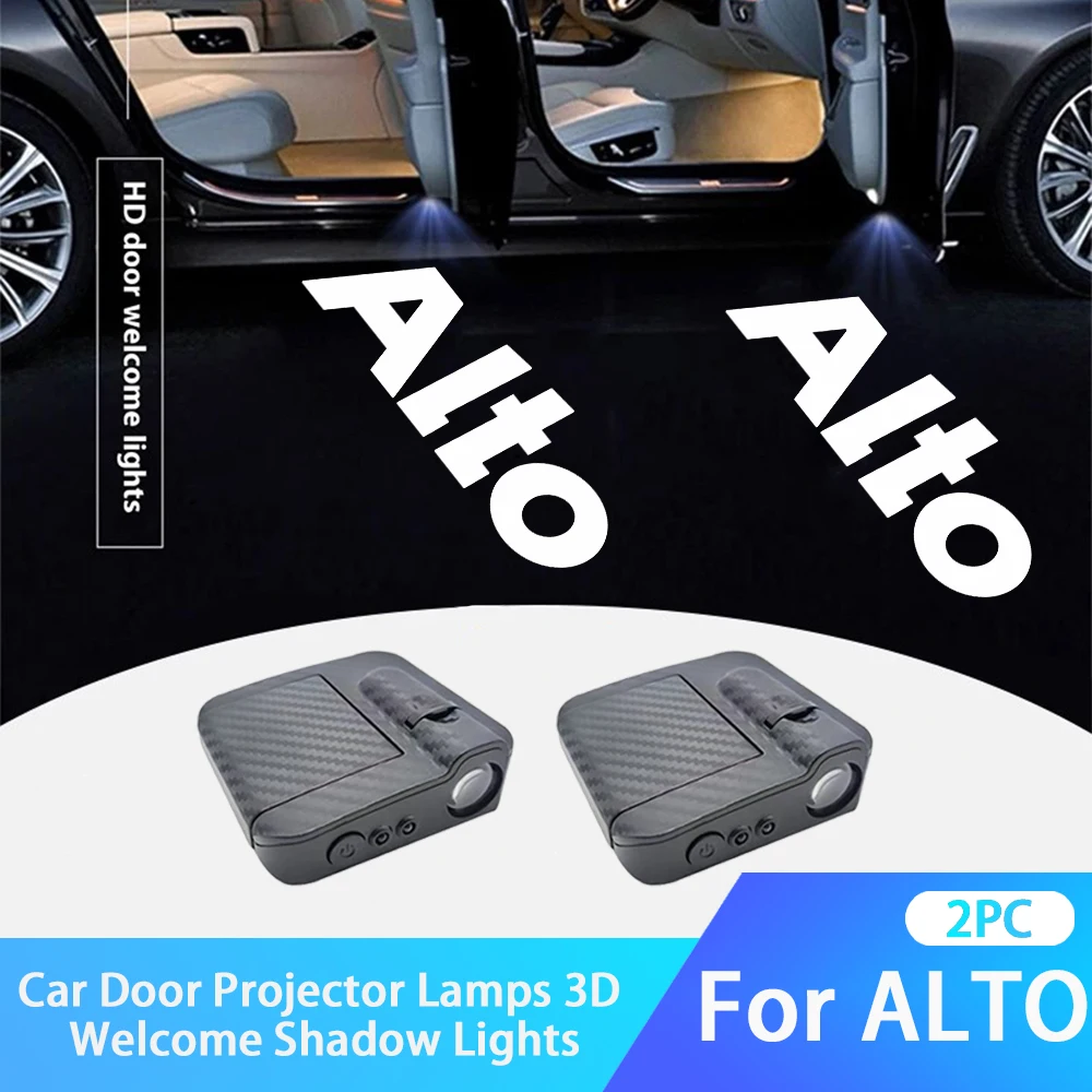 

2Pcs LED Car Door Emblem Light Welcome Lamp Wireless Projector For SUZUKI Alto Grand Vitara JIMNY Swift SX4 Logo