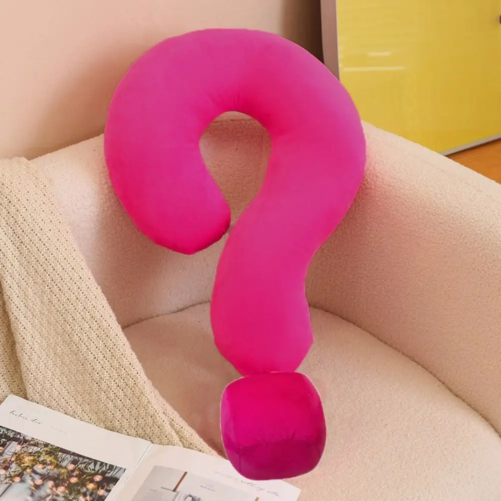Almohada Cervical con signo de interrogación suave y divertida, almohada ergonómica para siesta en la oficina, agradable para la piel, ropa de cama con soporte para el cuello de gran tamaño