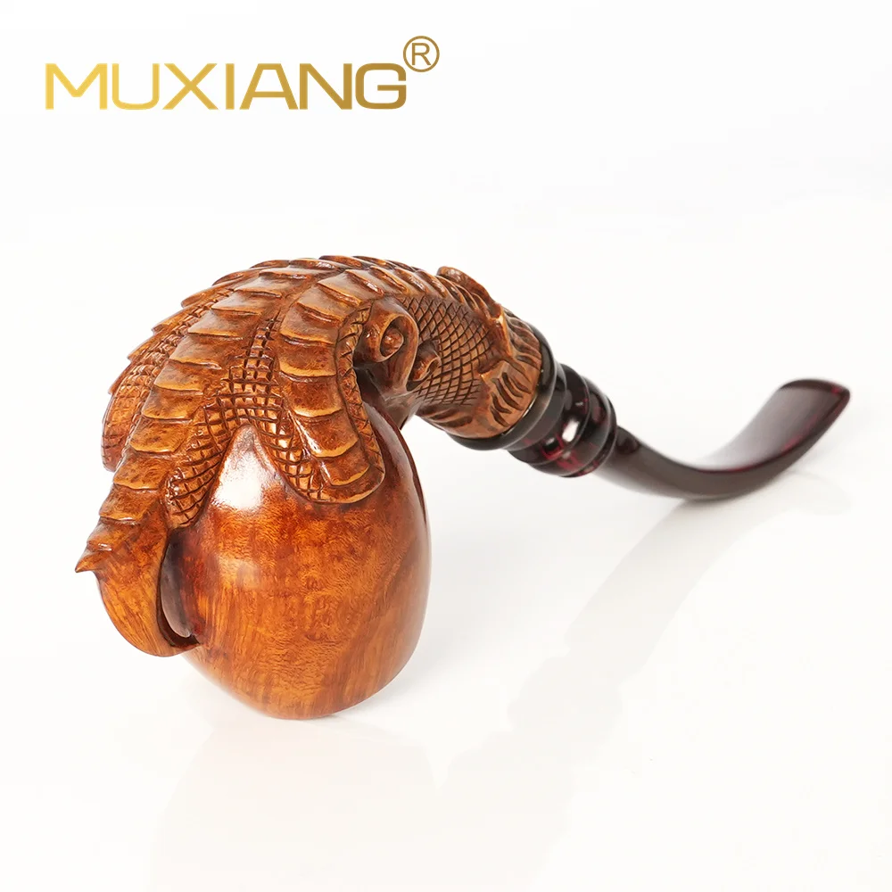 MUXIANG Briar Hand-carved Dragon Claw Holding Egg Tobacco Pipe Freestyle tobacco pipe color cumberland pipe mouth