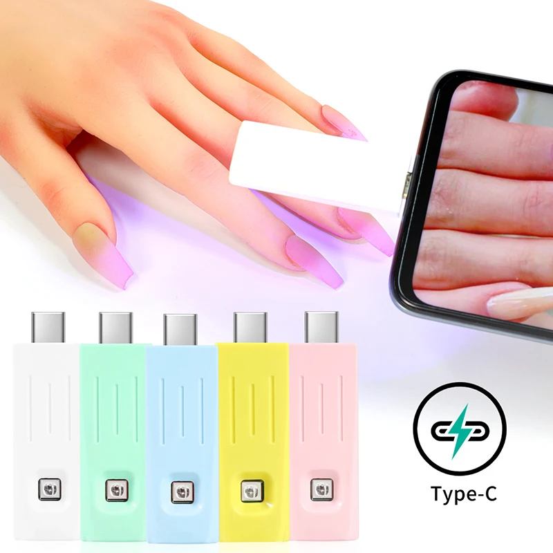 Mini Nail Lamp UV LED Nail Light For Curing Gel Polish USB Rechargeable Quick Dry Manicure Machine Nail Art Tools