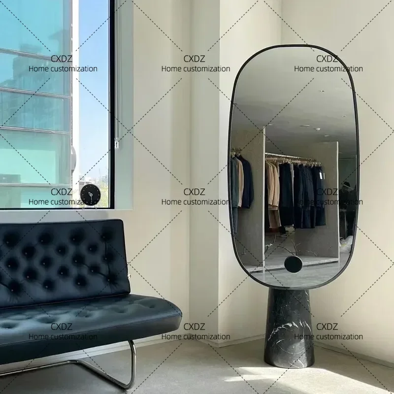 XXSculpture floor mirror household mobile bedroom wall simple and moder