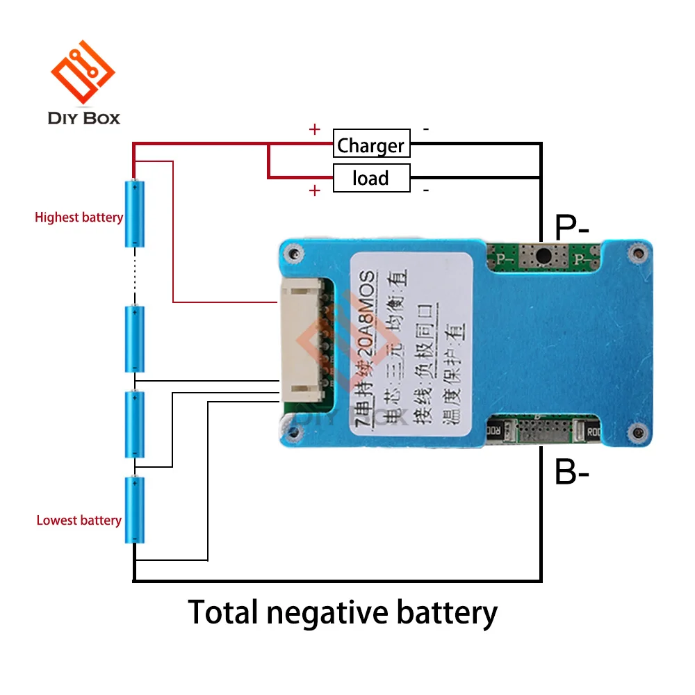 Zrównoważony BMS 7S 24V 15A 20A 25A litowo 18650 ładowania baterii pokładzie korektor z temperatura NTC ochrona dla Ebike/Escooter