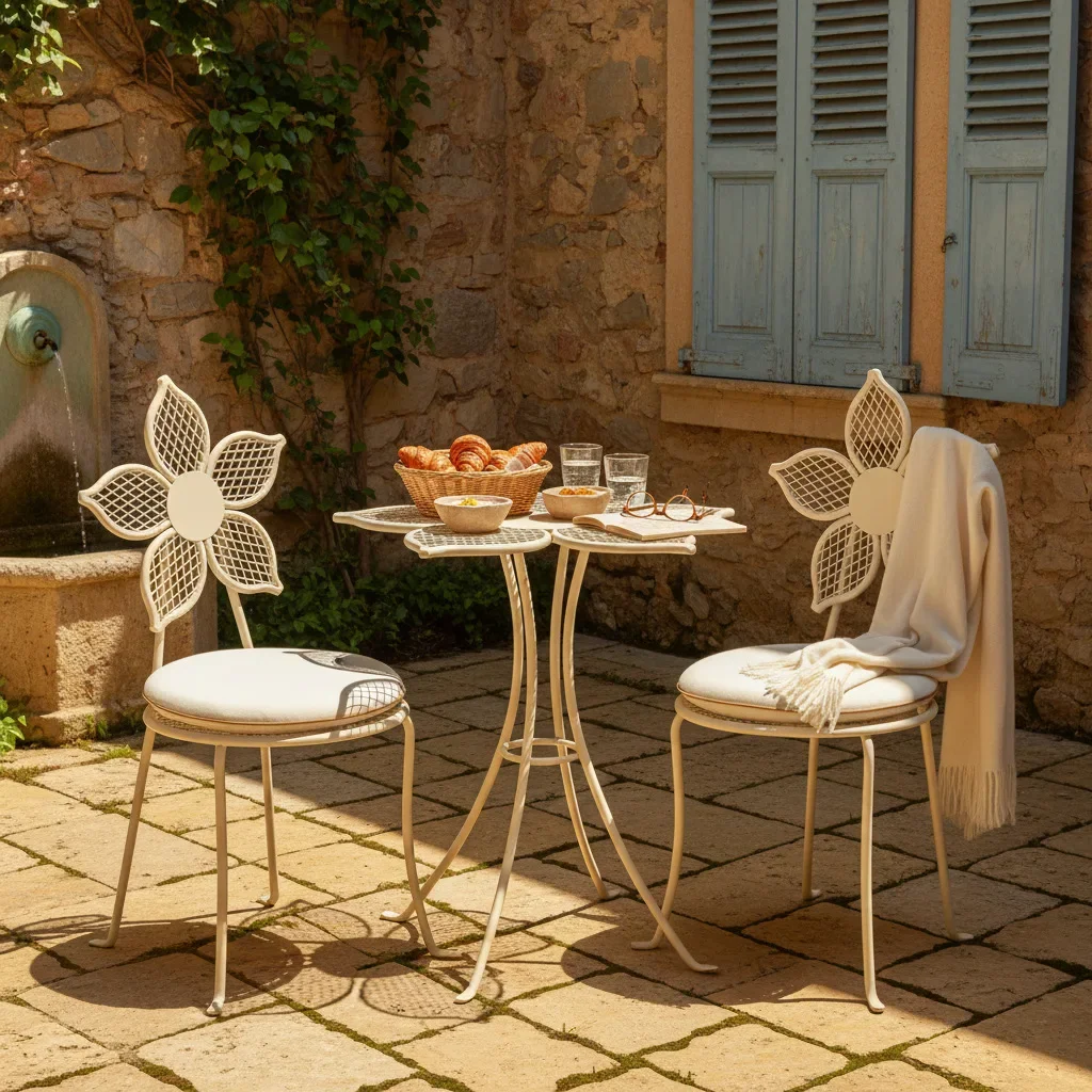 Wrought iron outdoor tables and chairs courtyard balcony garden cafe milk tea shop net red external table and chair set chair