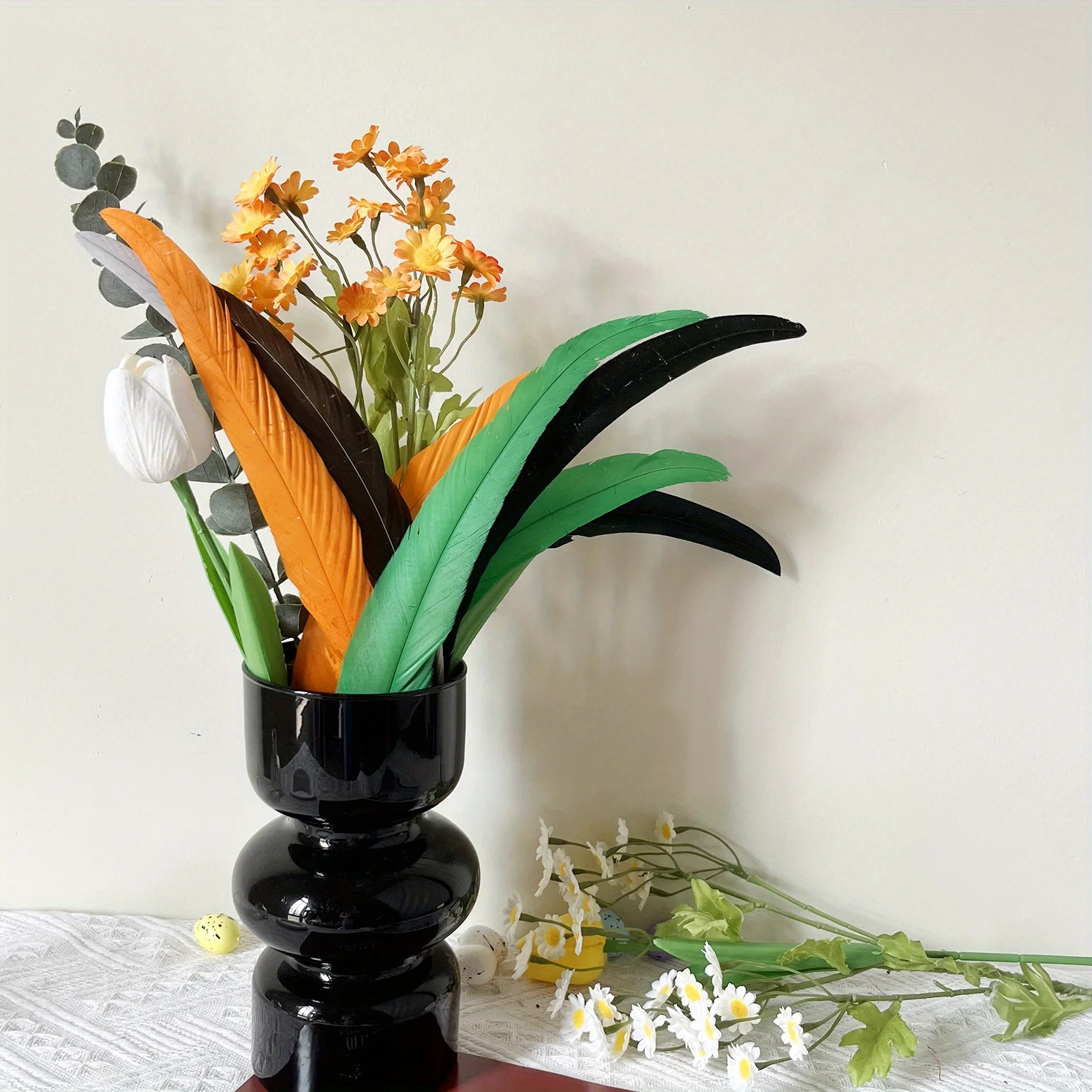 50 Uds. De plumas de cola de gallo azul lago para manualidades DIY, ropa de Carnaval, accesorios de disfraz, suministros de decoración, plumas