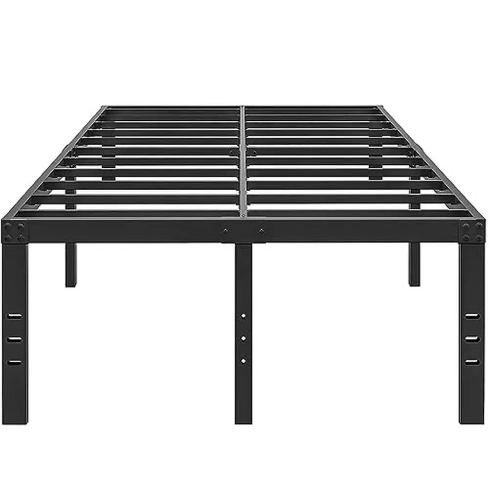 20 Inch Metal Platform Bed Frame with Steel Slats No Box Spring Needed Heavy Duty Noise-Free Assembly Rubber Feet 9 Legs 3000lbs