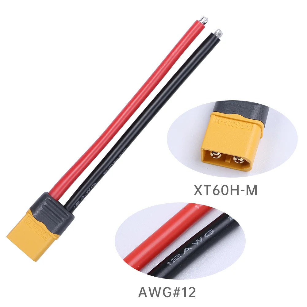 20pcs Amass XT60H Male Female Connector Plug With 15cm 12AWG Silicon Wire for RC FPV Lipo Battery FPV Drone