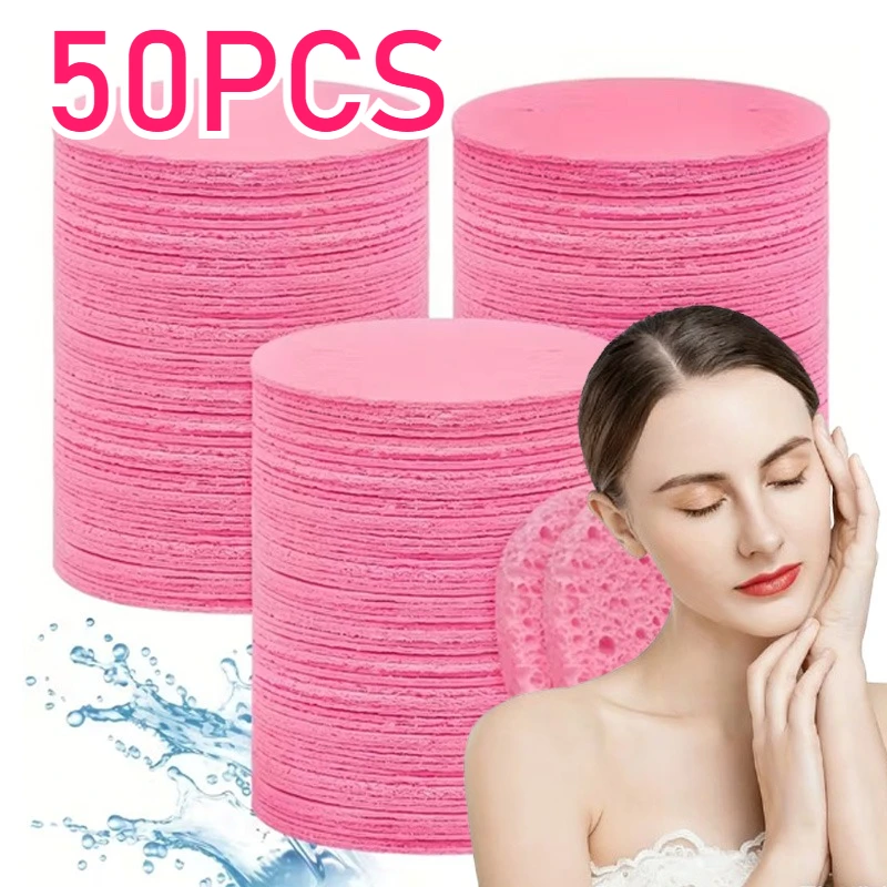 

50-200 шт. Сжатые спонжи для лица, супервпитывающие, без латекса, отшелушивающие, для снятия макияжа, для ухода за кожей, косметические аксессуары