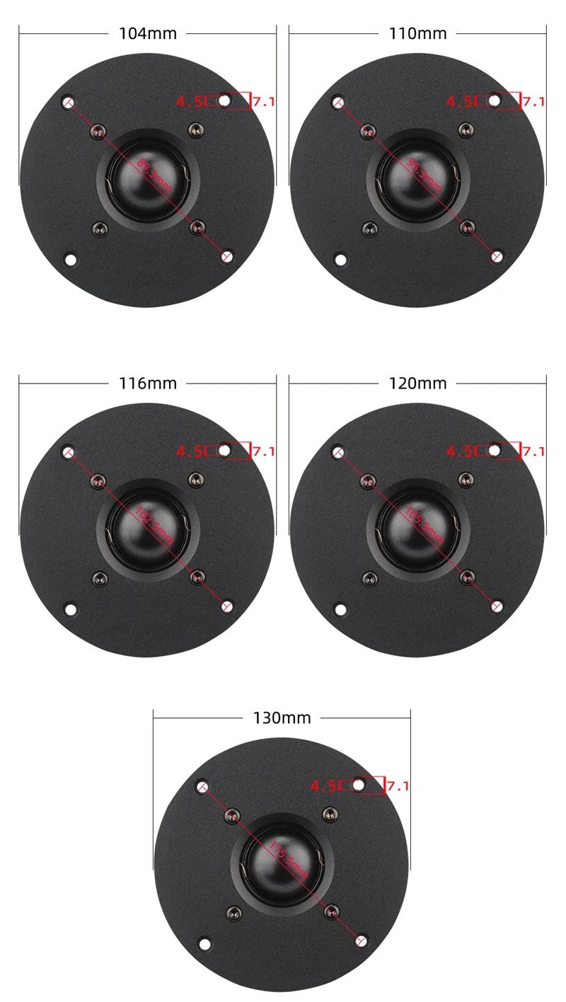 HIFIDIY T1N HiFi 4-Zoll-Hochtöner-Lautsprechereinheit 330 Seidenmembran 8OHM 30W Heimkino-Hochtöner 94/100/104/110/116/120 – Detail 10