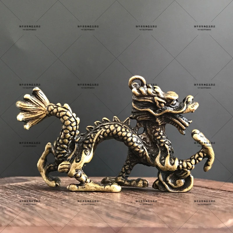 Brass Zodiac Ornament, Copper Dragon Home , Car Interior Decoration, Craft Gift