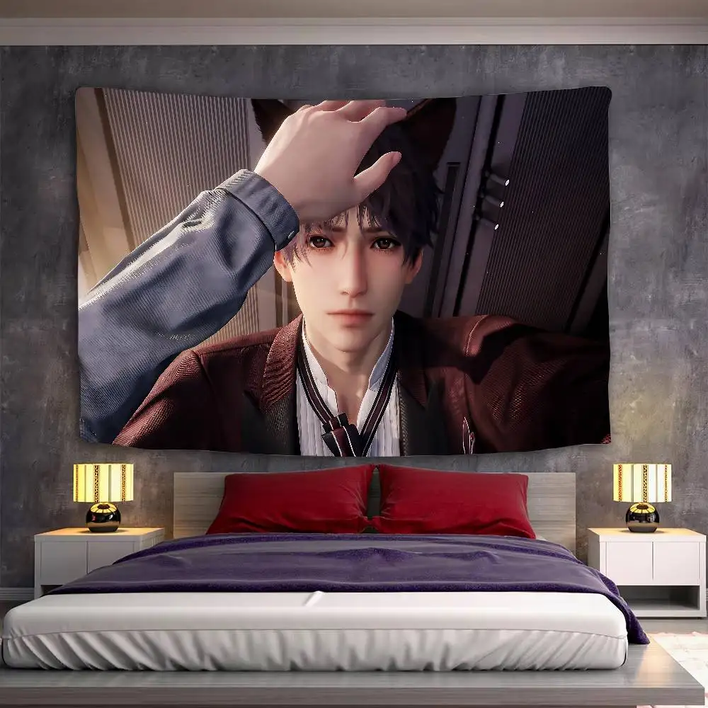 L-الحب والمساحة العميقة رافاييل نسيج الجدار الشنق نسيج آرت ديكو نمط بطانية الستار غرفة نوم المنزل غرفة المعيشة الديكور