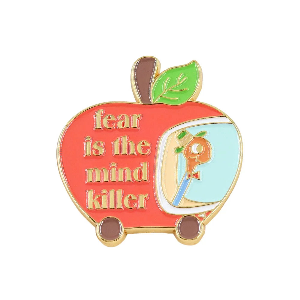 Fear Is the Mind Killer Badge Apple Car Lapel Pin Wormy Dune Brooch Cute Jewelry Accessories