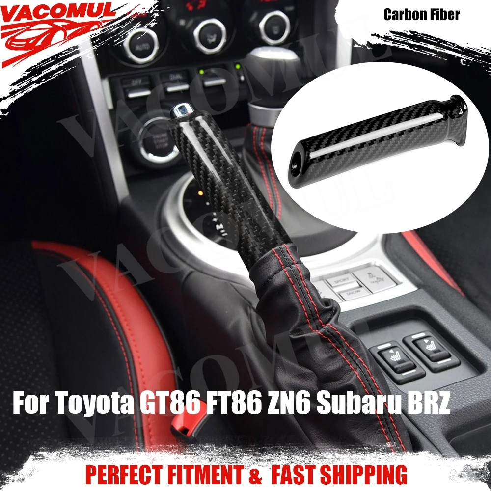 

Углеродное волокно, внутренняя отделка автомобиля, крышка ручного тормоза, защита ручки, накладка ручного тормоза для Toyota GT86 FT86 ZN6 Subaru BRZ 2013-2020