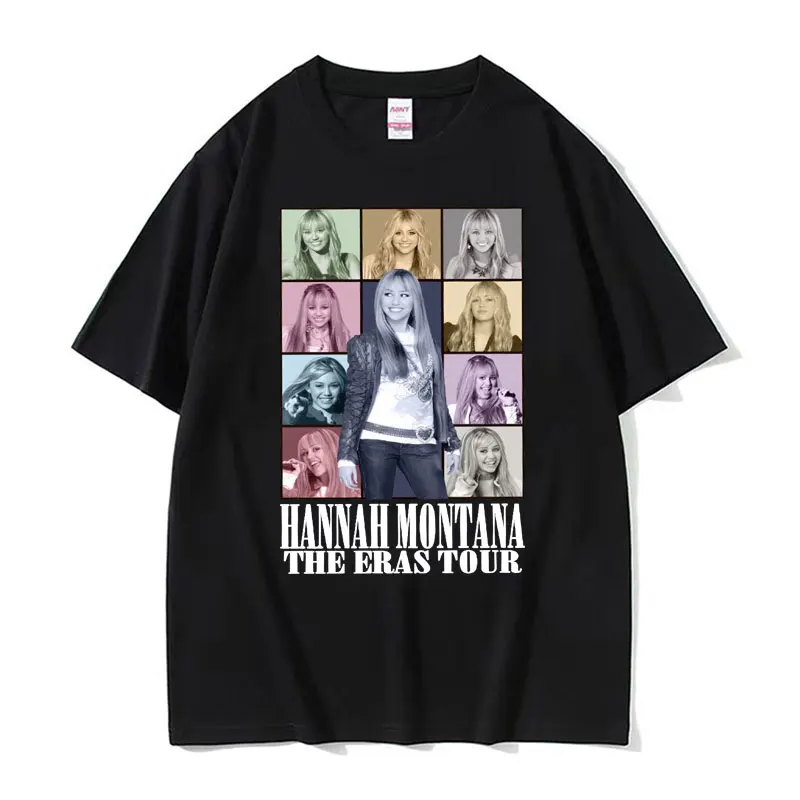 Hannah Montana Eras Tour Graphic T Shirt Men Women's Fashion Hip Hop Harajuku Tee Shirt Oversized 100% Cotton T-shirt Streetwear