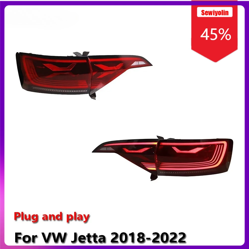 

Sewiyolin Car LED Lamp Tail Light Assemblies For VW Jetta 2018-2024 Auto Fog DRL Brake Turn Signal Lamp Plug And Play