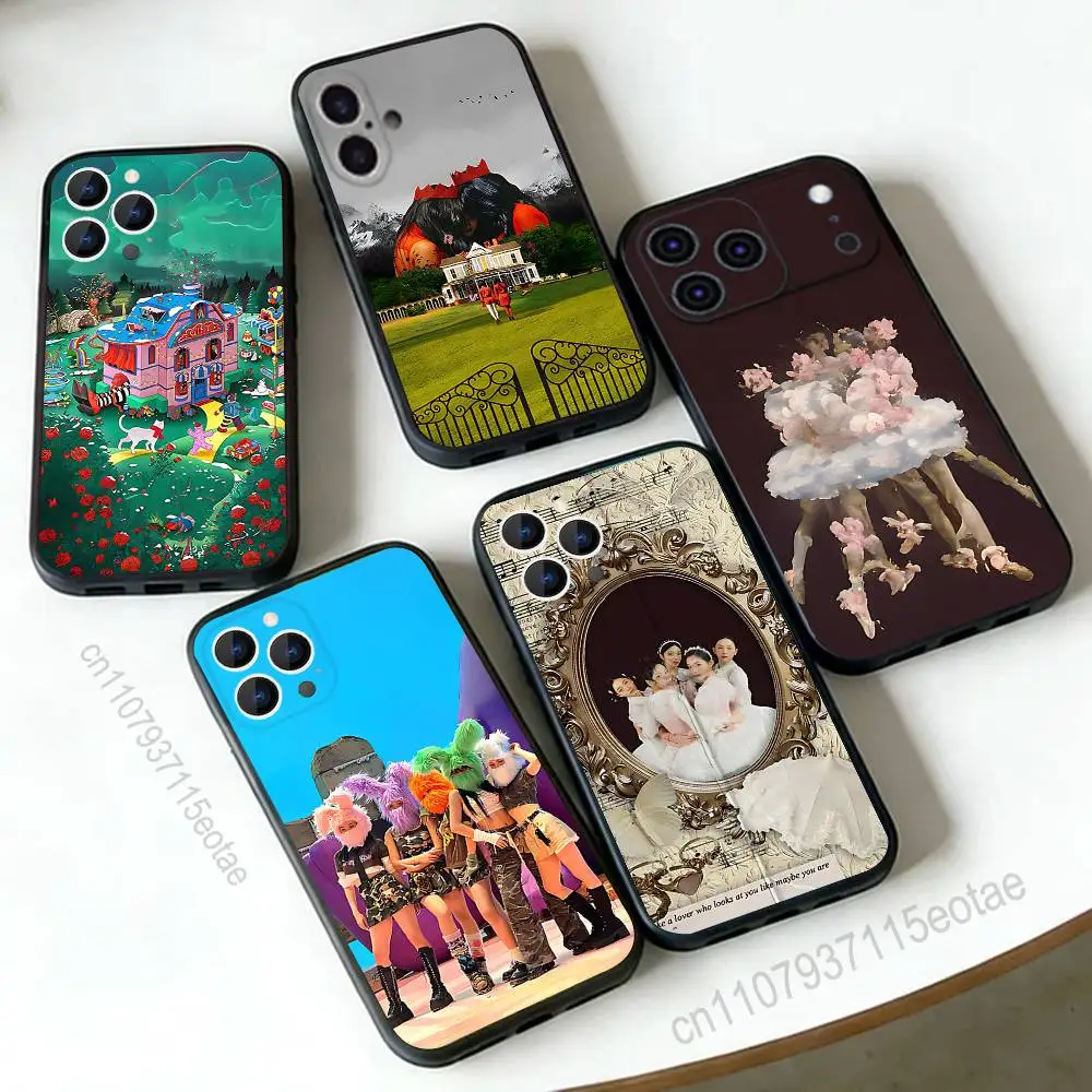 

R-Red V-Velvets korean Group Phone Case For iPhone 17,16,15,14,13,12,11,Pro,Max,Plus,E,Air,Mini Protective Black Cover