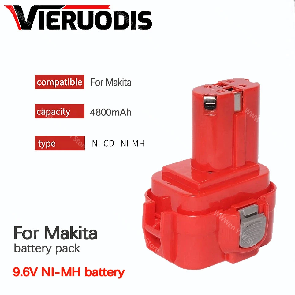 

PA09 9.6V 4.8Ah/4800mAh Rechargeable NI-CD Battery for Makita 9100 9120 9122 9133 6207D 6222D Cordless Drill Power Tool Battery