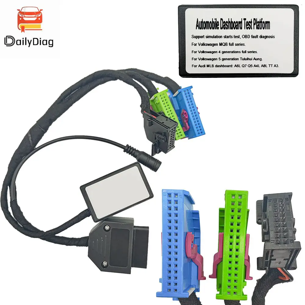 

New MQB Cluster Test Platform Dashboard Cable Kit for VW for Skoda SEAT for A6 A8 A4 MQB Vehicle Instrument Power On Cables