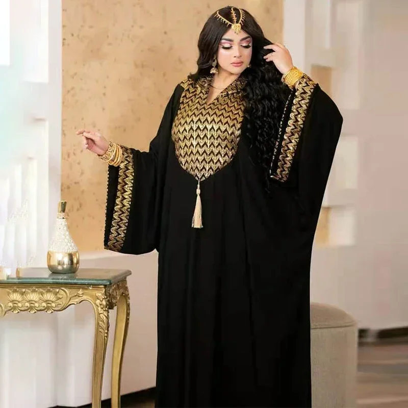 Dress Dubai Luxury Evening Dresses Women Abaya Dubai Turkey Islam Kaftan Muslim African Hooded Dress Robe Djellaba Femme