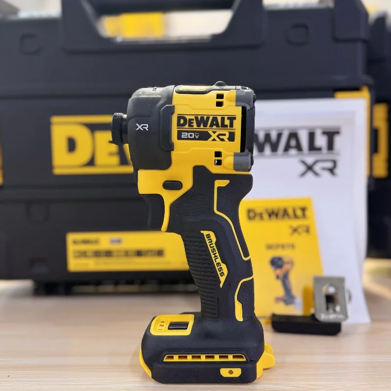 DEWALT bor Driver tanpa kabel 20V MAX XR, DCF870 1/4 inci, obeng Impact hidrolik senyap, kebisingan maksimum 78dB(A), alat listrik tanpa sikat
