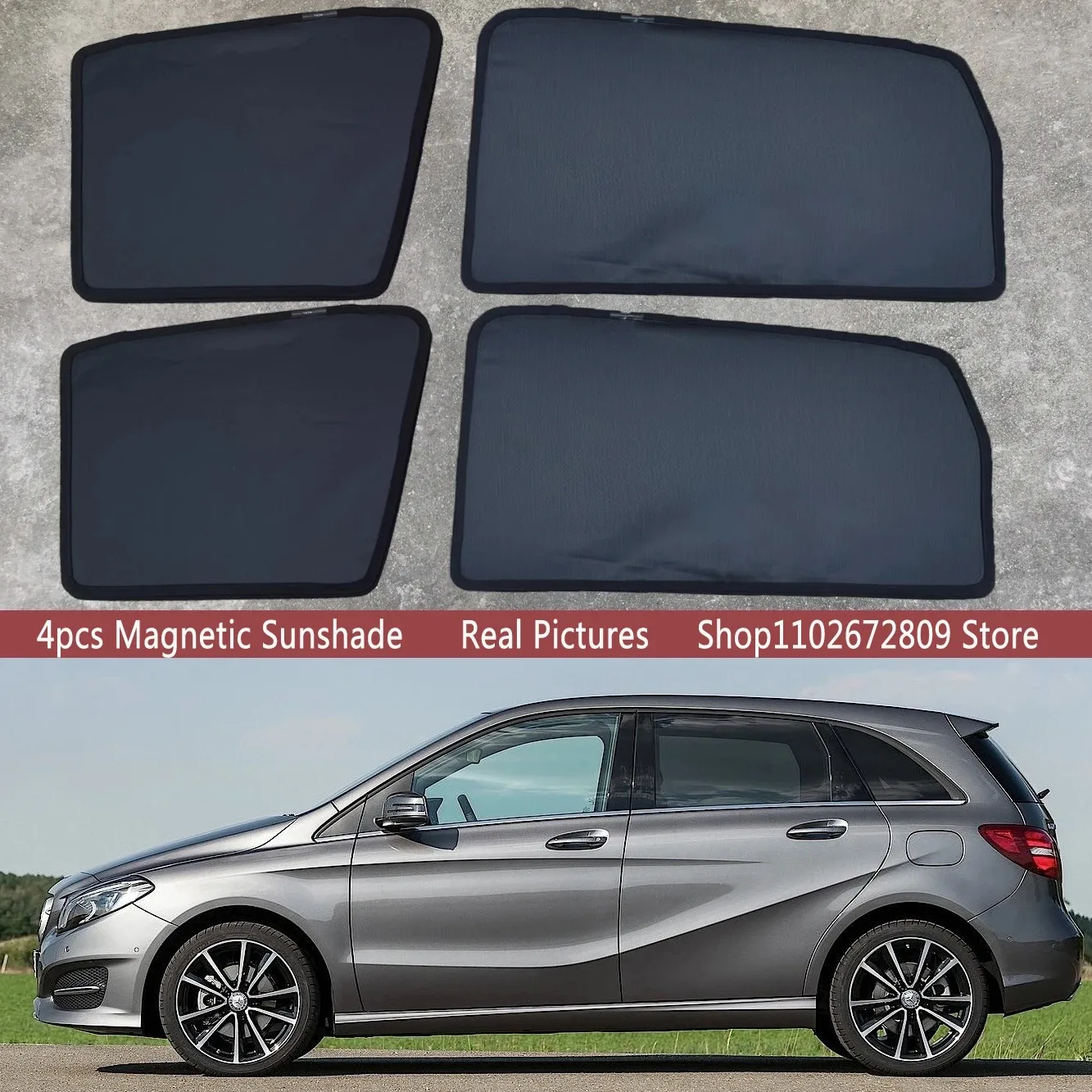 

Magnetic Car Sunshade Shield Windshield Frame Curtain Sun Shades For Mercedes-benz B200 B260 B160 B170 B180 B250 2012 - 2019