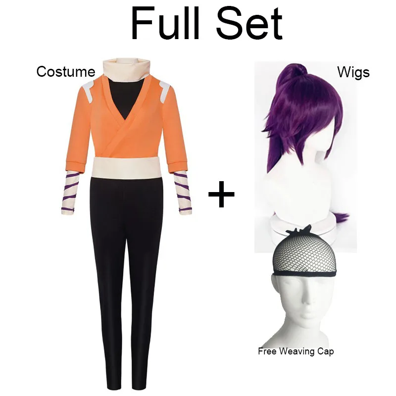 

Anime Yoruichi Shihouin Cosplay Costume And Wigs Gotei 13 Stealth Force Yoruichi’s Tight Fitting Uniform Set Halloween