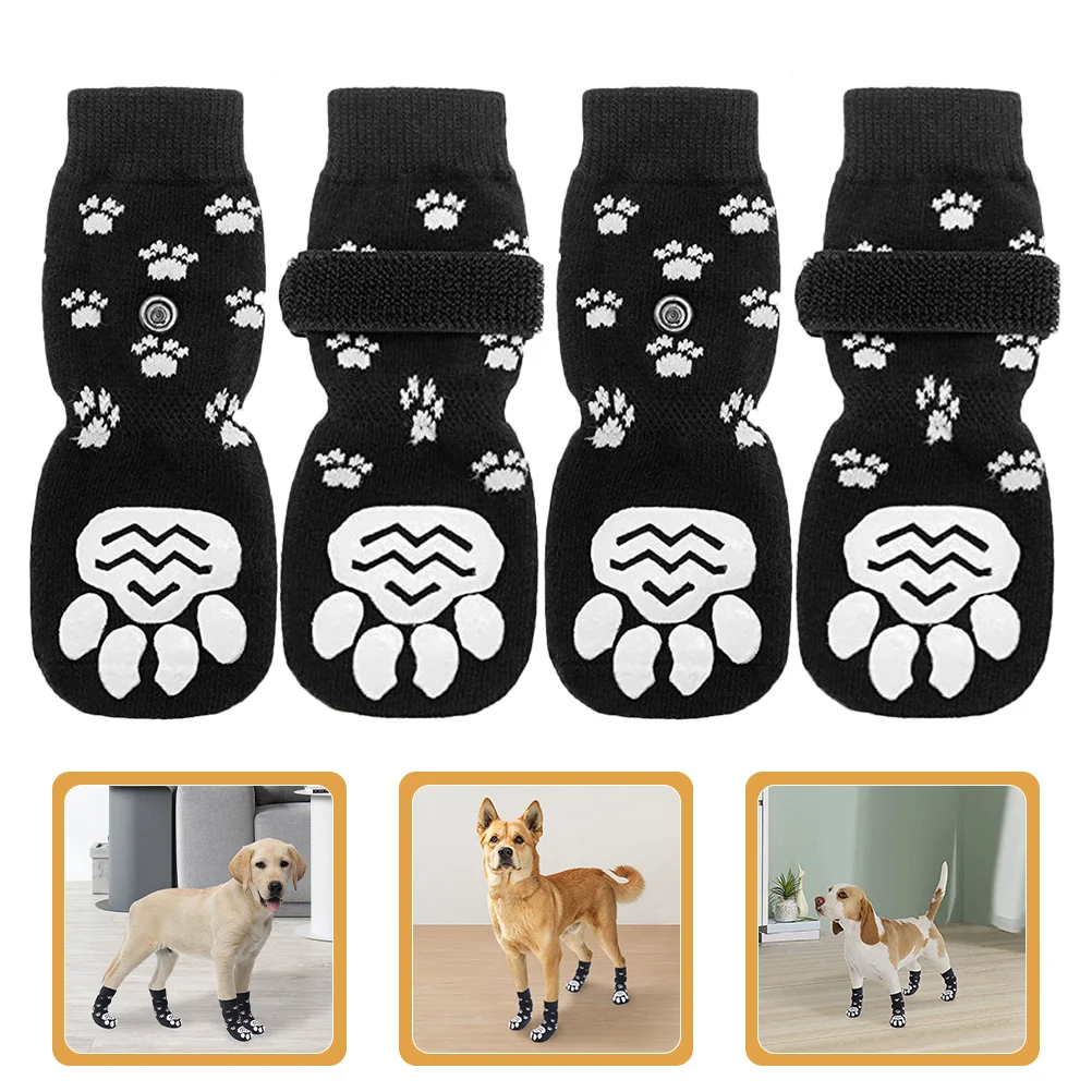 

2 Pairs Footwear Anti-slip Dog Socks Paws Jumpers Small Pure Cotton Wear-resistant