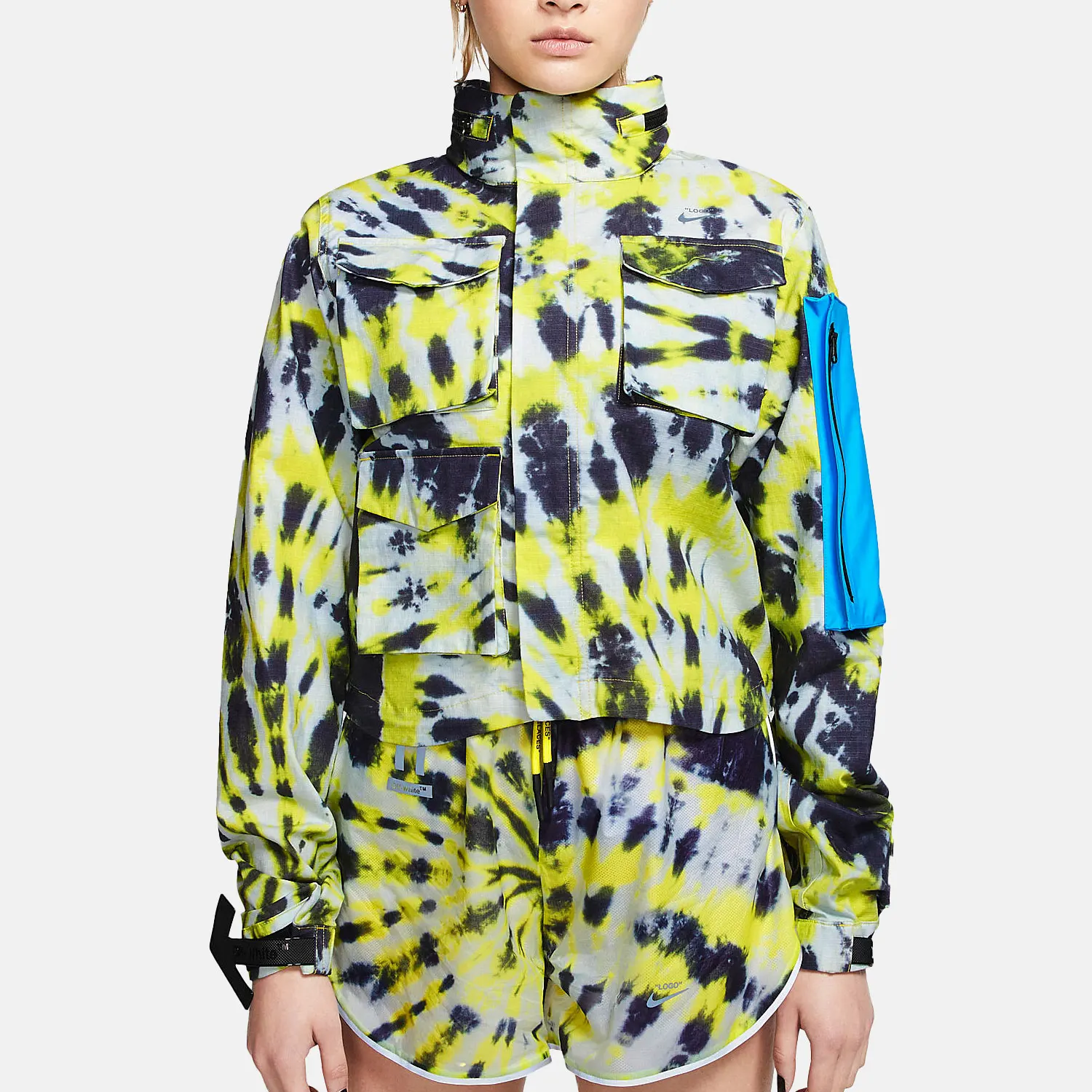 Nike genuine new women's printed long sleeved hooded open top jacket jacket CK4808-702