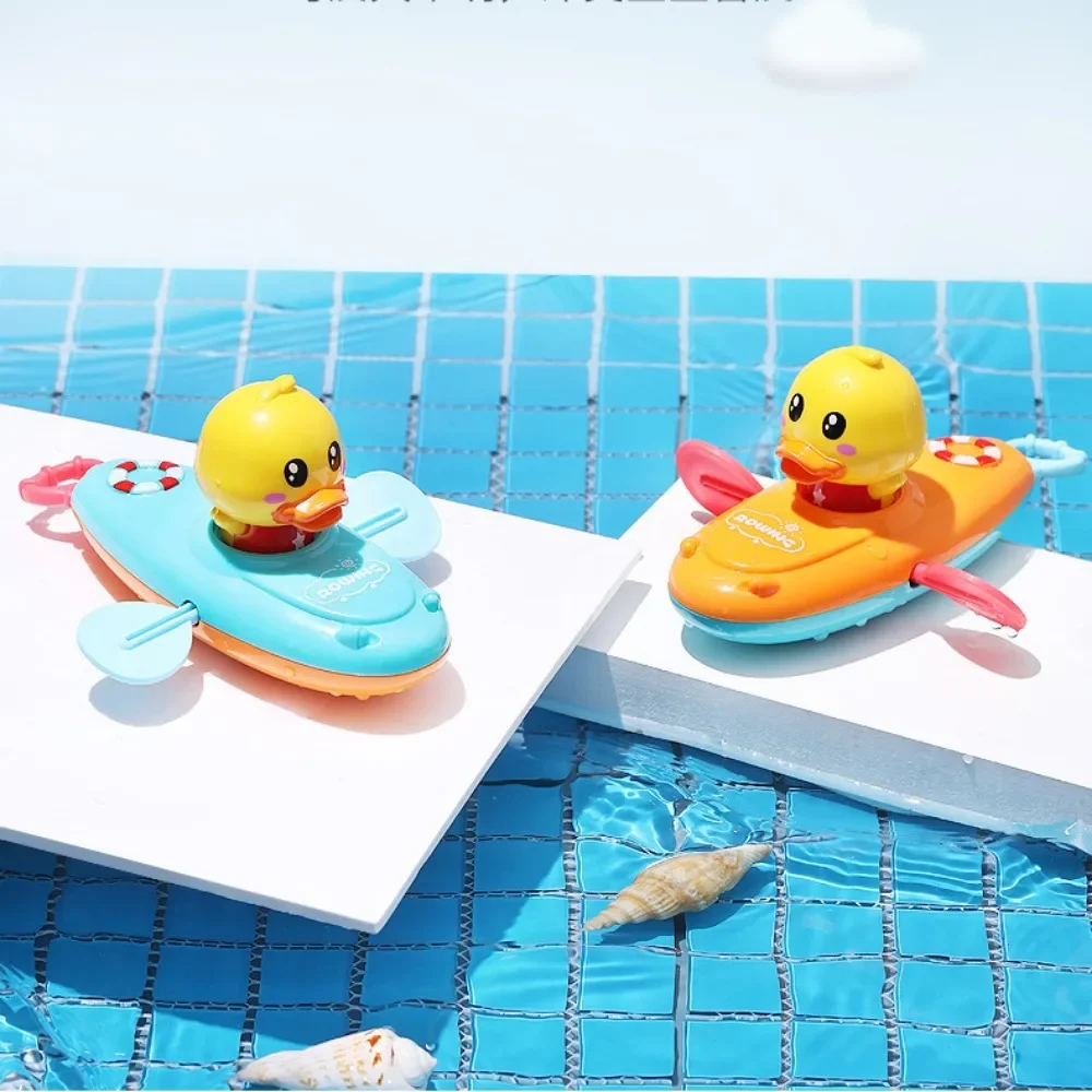 Children\'s Water Toys Delicate Cartoon Yellow cartoon Ducklings Kayaking Summer Baby Bath Toys Baby Bath Accessories kids gift