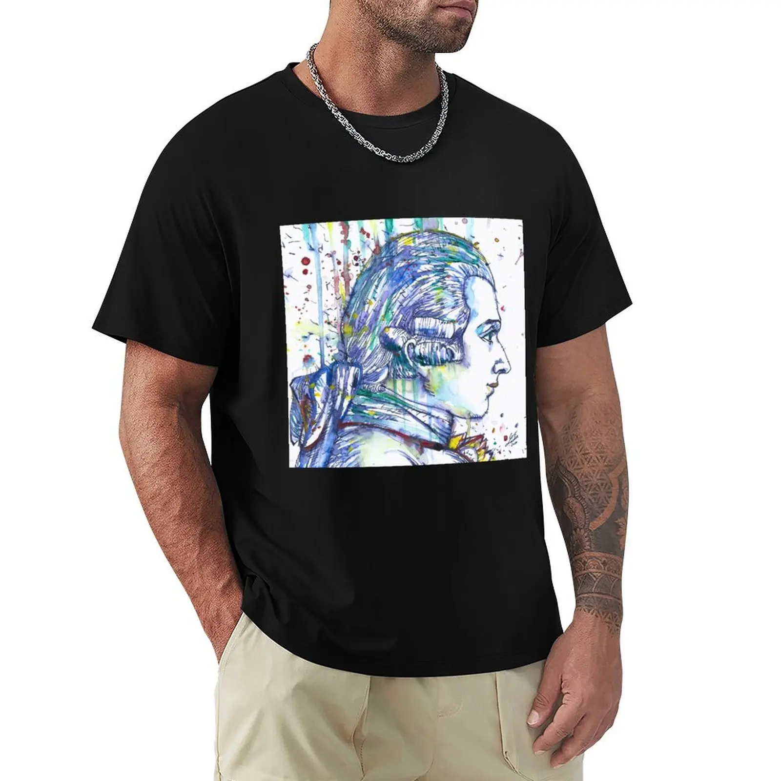 

MARQUIS DE SADE watercolor and ink portrait T-Shirt Holiday Party Tee Shirt