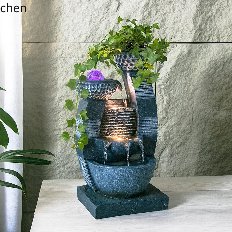 b11-desktop water fountain ornament floor-standing for living room and office, small circulating water decoration   fish tank
