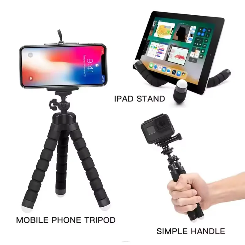 

2025 Tripods Tripod for Phone Mobile Camera Holder Clip Smartphone Monopod Tripe Stand Octopus Mini Tripod Stativ for Phone