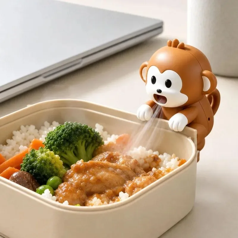 Portable Monkey Shaped Food Cooling Fan USB Rechargeable 3 Speed Silent Clip on Mini Blower for Baby Food Soup Desk Home Travel view 2