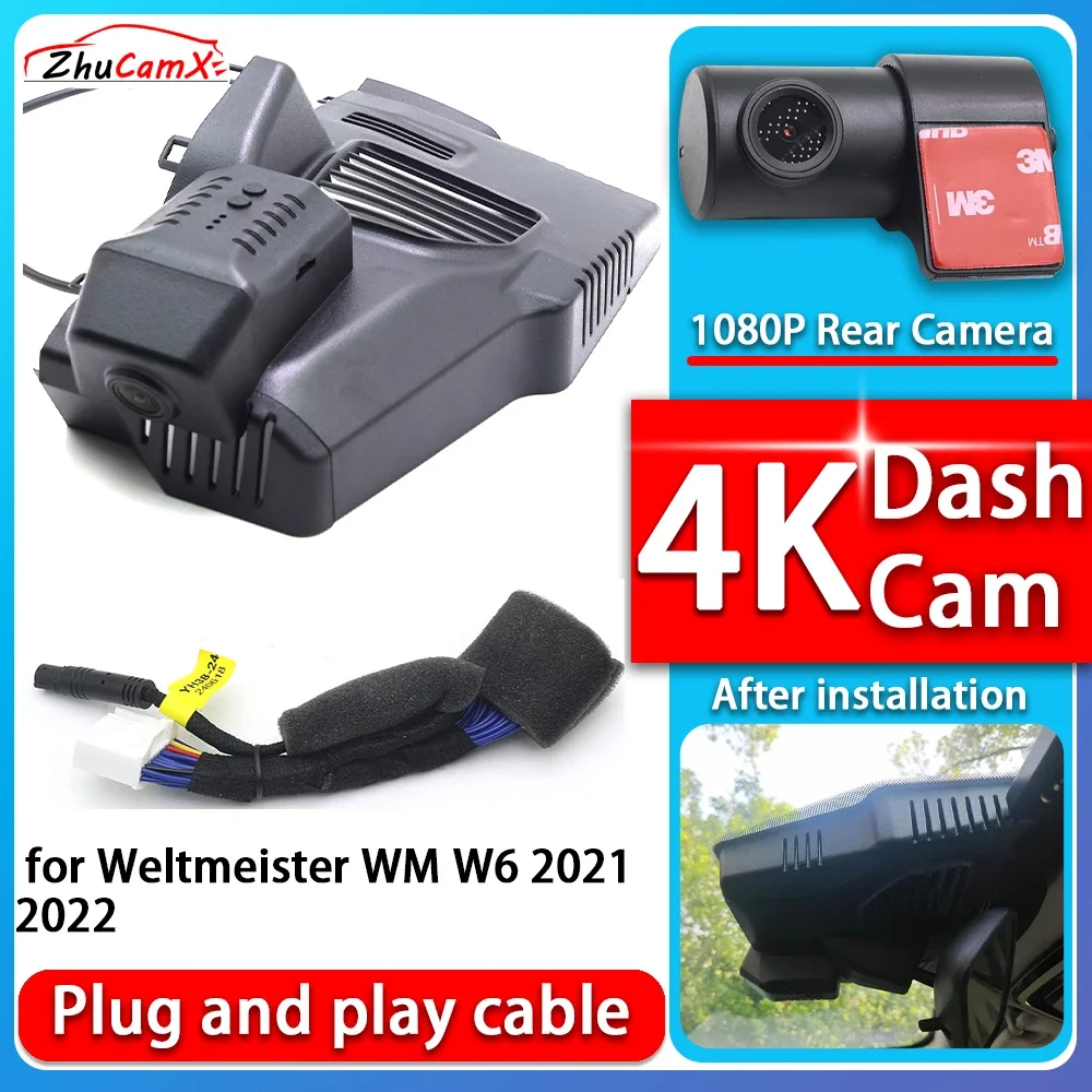 

4K 2160P Camera Plug and Play Dash Cam Video Night Vision For Weltmeister WM W6 2021 2022