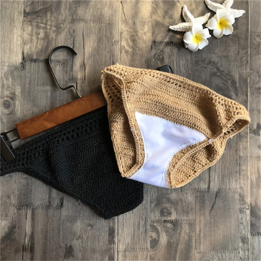 S - XL 9 Farben Gehäkelte Gestrickte Bikini-Unterhose Badehose Damen Bademode Brasilianische Tanga-Slips Unterwäsche V4195 – Detail 28