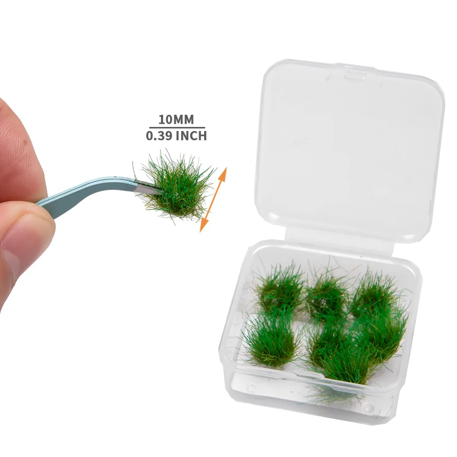 10MM Static Grass Tufts Model DIY Sand Table Building Scene Simulation Garden Lawn Landscape Military Scenery Railway Diorama