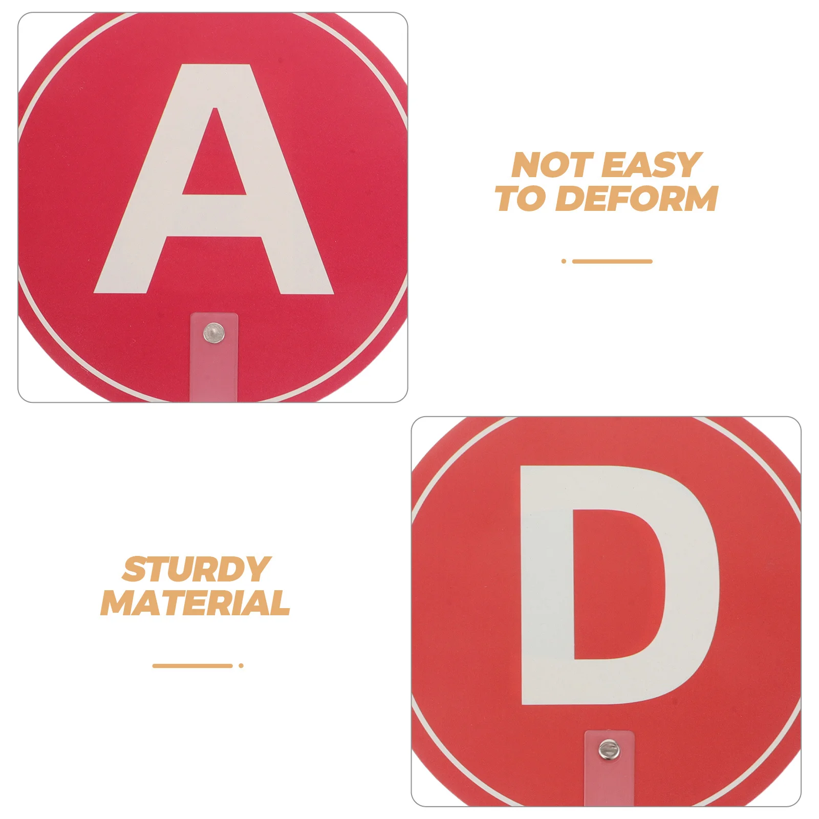 2pcs Elementary English Teaching Aids Classroom Answer Paddles Double-Sided Ab Cd Signs Plastic Handheld Voting Boards For