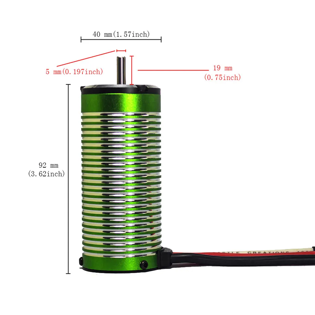 กันน้ํา 4092 1050/1300/1500/1800/2000KV มอเตอร์ไร้แปรง 5.0mm SHAFT สําหรับ Traxxas RC Trial Buggy Monster Drift Racing Off Road