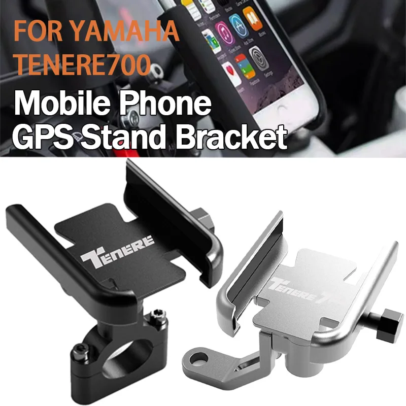 

For Yamaha Tenere700 TENERE 700 Handlebar Mirror Mobile Phone GPS Stand Bracket Motorcycle CNC Aluminum Phone Holder