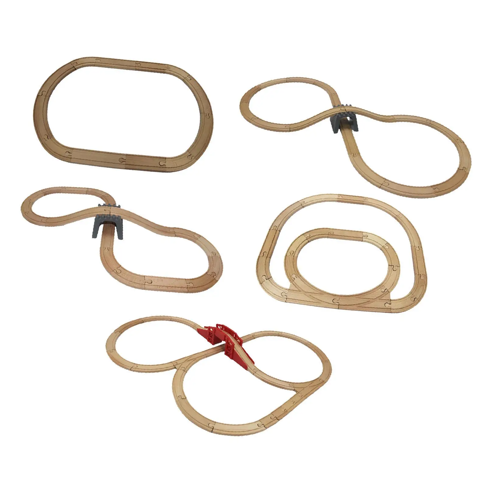 

Wooden Train Track Track Expansion Learning Educational Toy Building Kit Wooden Toy for Kids for Preschool Children Kids Boys