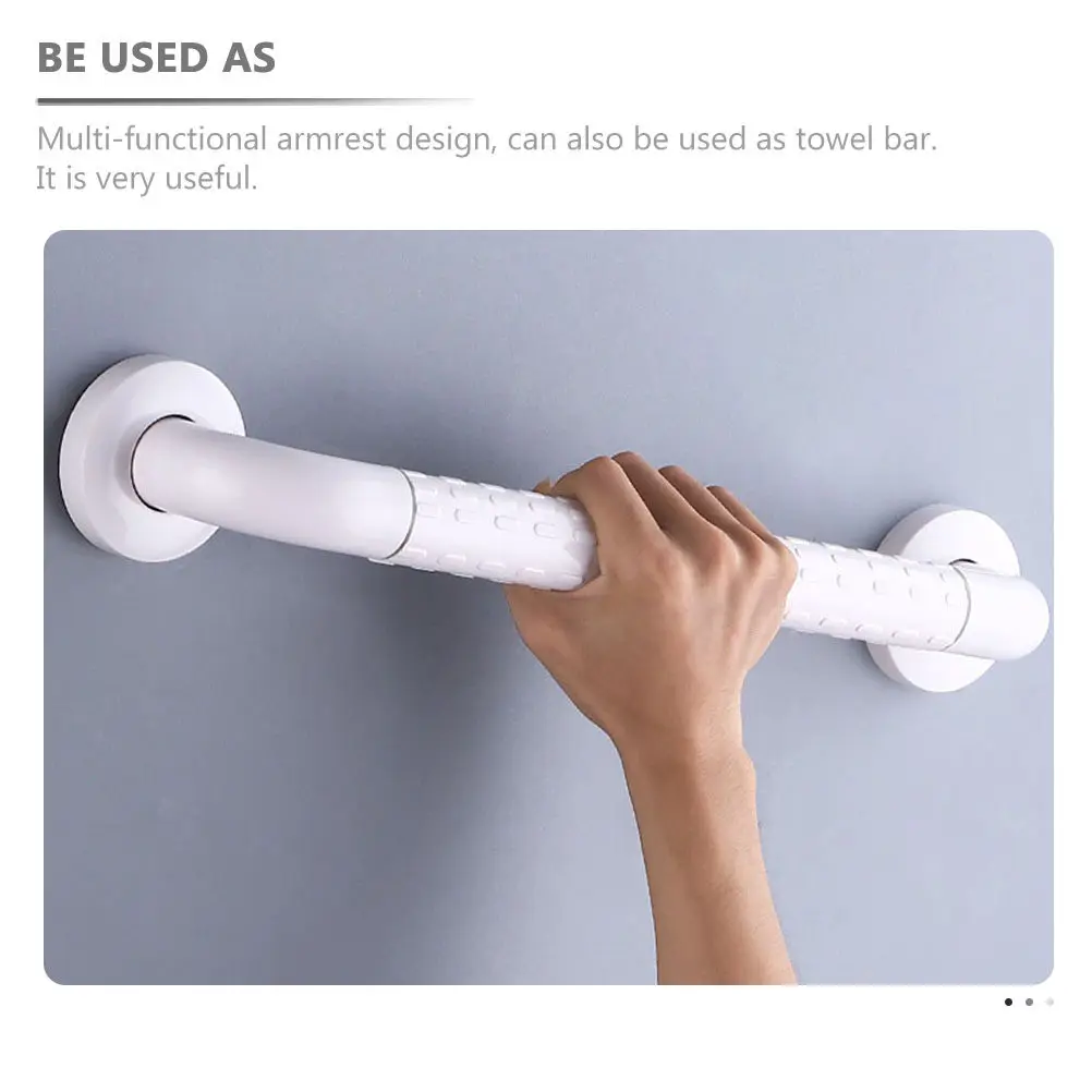 Bathroom Anti-Slip Grab Bar Multi-Use Toilet Shower Handle Stainless Steel Plastic Handrail Safe Non-Slip Grab Bar