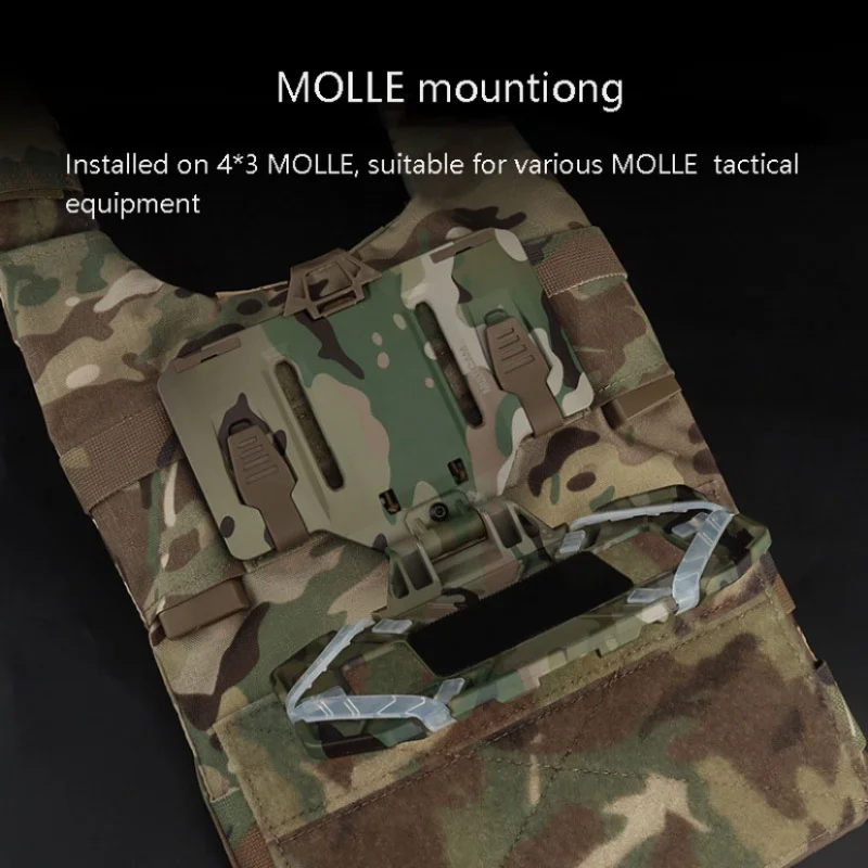 MOLLE Folding Navigation Board CS Airsoft Map Case Admin Panel Mobile Phone Holder for Screen Size 4.7-6.7in