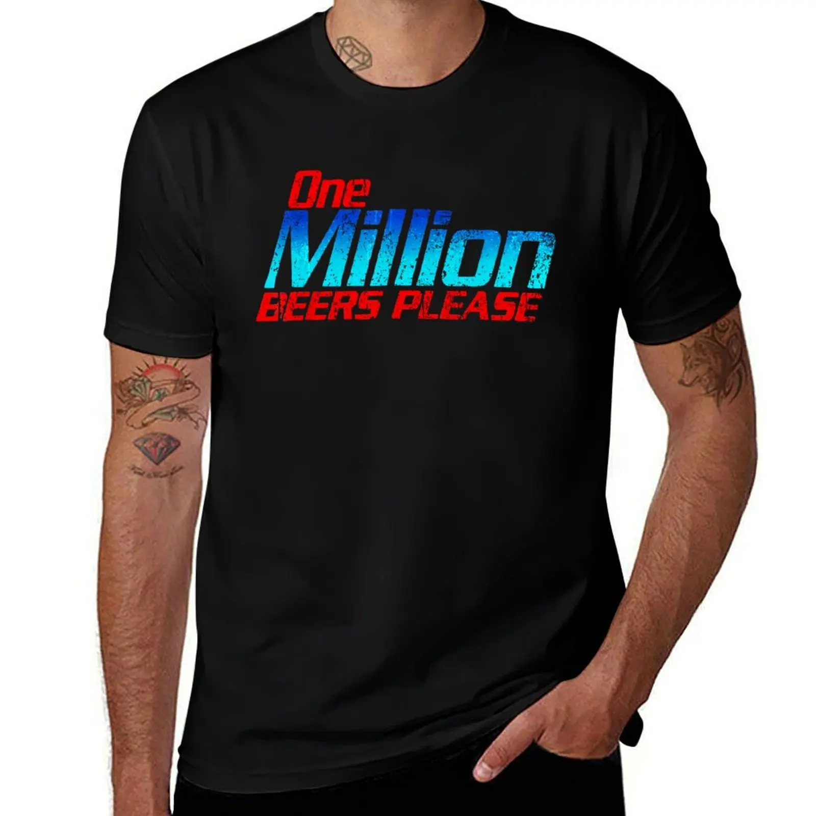 

One Million Beers Please T-Shirt rapper graphic tees boys whites heavy weight t shirts for men