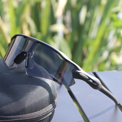 Imagen 2 del producto KROKODIL gafas de ciclismo para hombres y mujeres TR90 montura con lente HD antideslumbrante para MTB correr conducción pesca gafas de sol deportivas para hombres